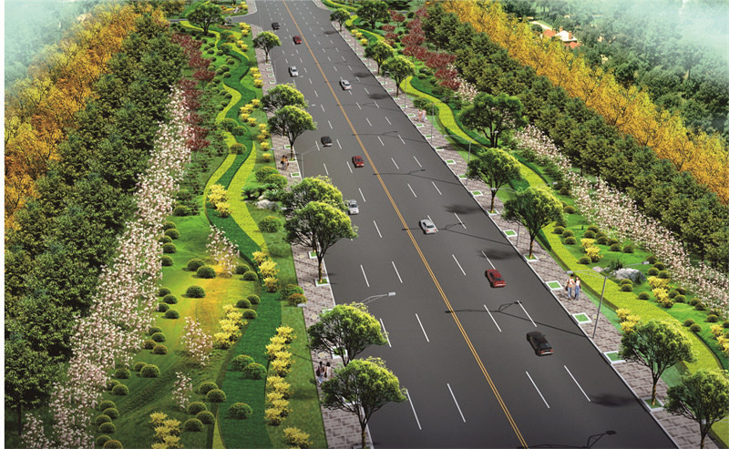 龙岗新城石器五路效果图