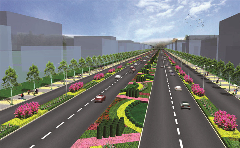 耀州区锦阳新城路网东西二路